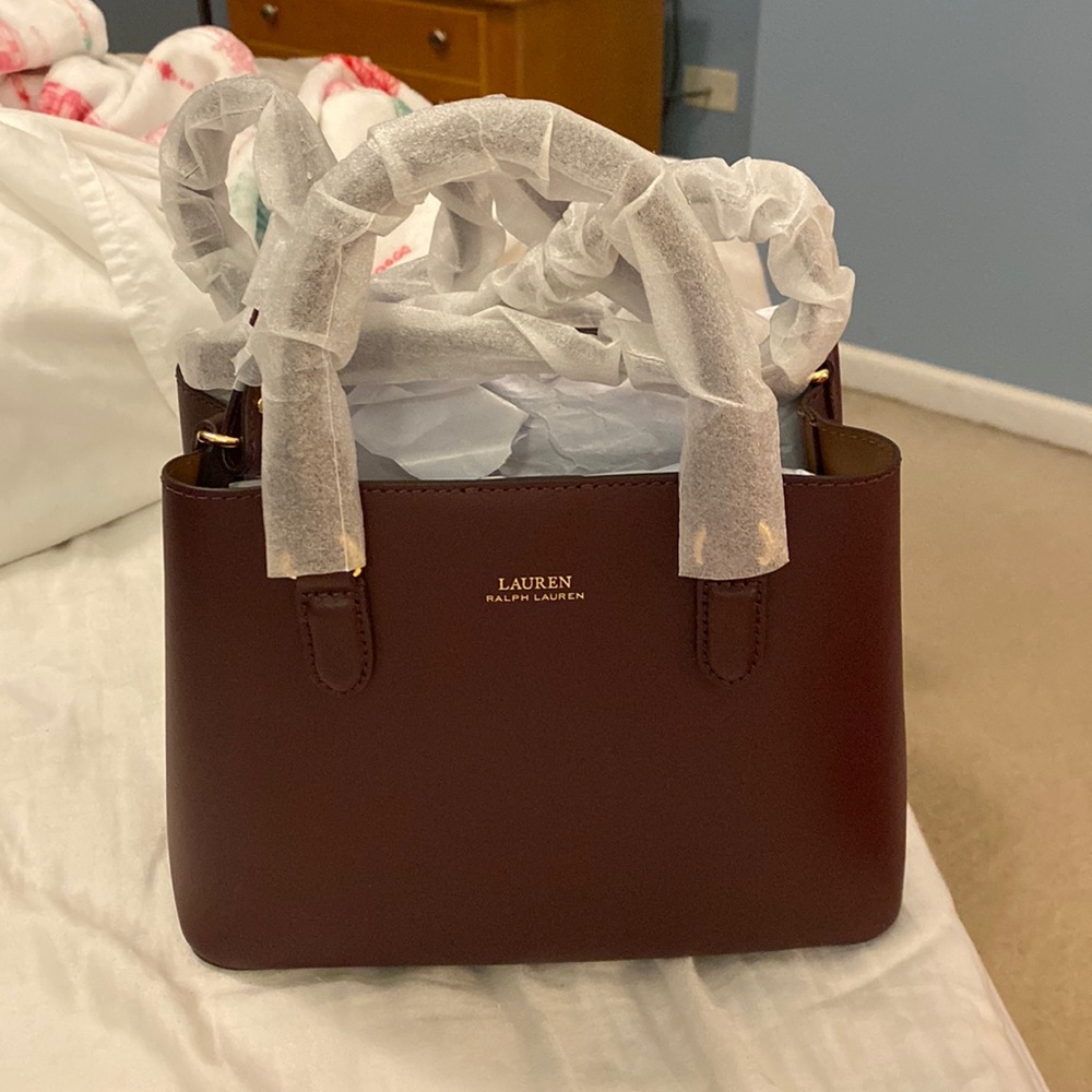 Lauren Ralph Lauren Burgundy double handle bag